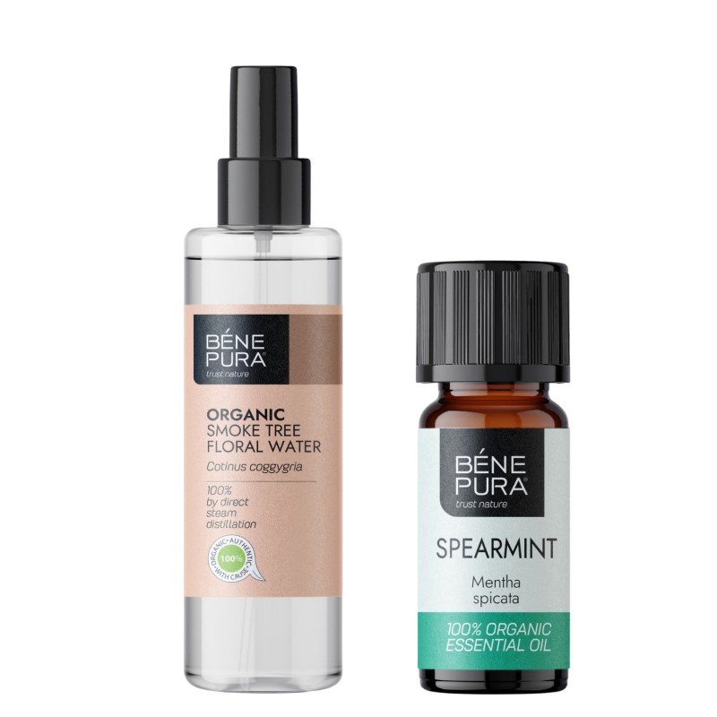 Bio Divjega Ruja Cvetna voda in Bio Zelena meta Eterično olje - GMC