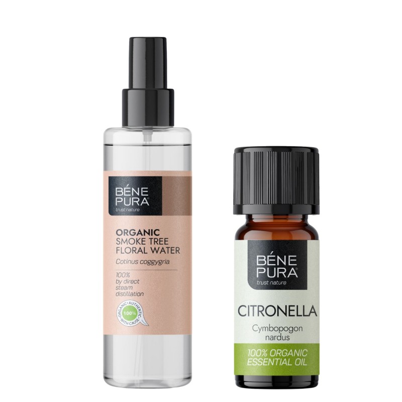 Bio Divjega Ruja Cvetna voda in Bio Citronela Eterično olje - 