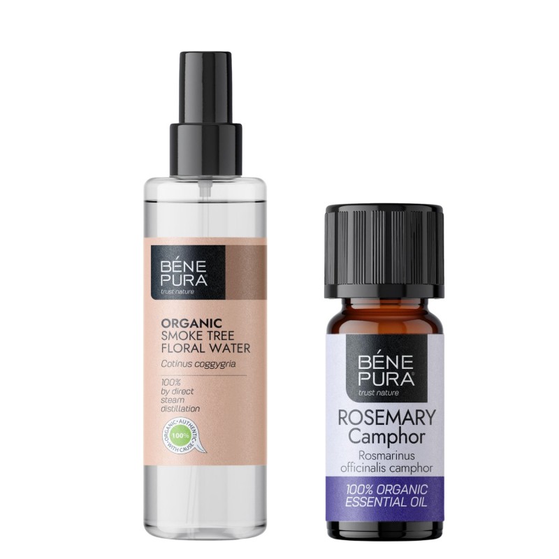 Bio Divjega Ruja Cvetna voda in Bio Rožmarin Kafra Eterično olje - GMC