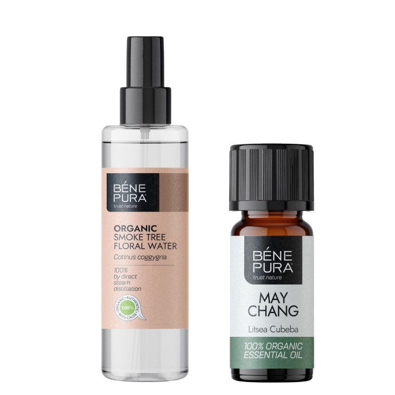 Bio Divjega Ruja Cvetna voda in Bio Litsea Cubeba Eterično olje - 