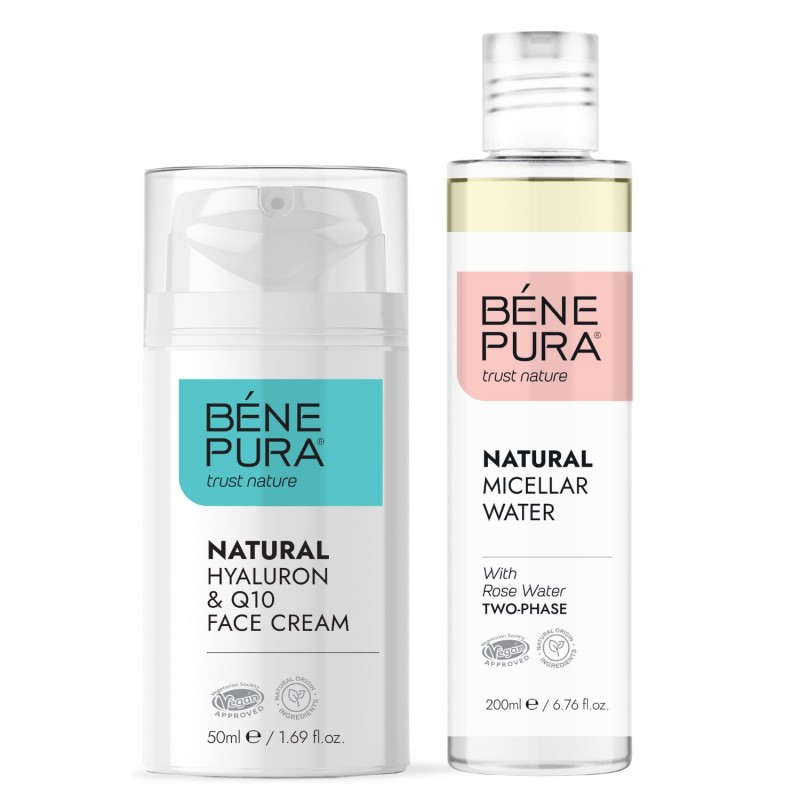 Micelarna voda in Hyaluron & Q10 krema za obraz - GMC