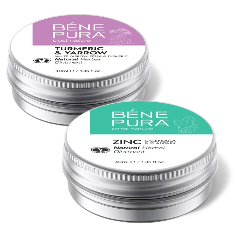 Mazilo za Hemoroide z Belim Rmanom, Tetro in Kurkumo in Mazilo proti Srbenju s Cinkovim Oksidom - GMC