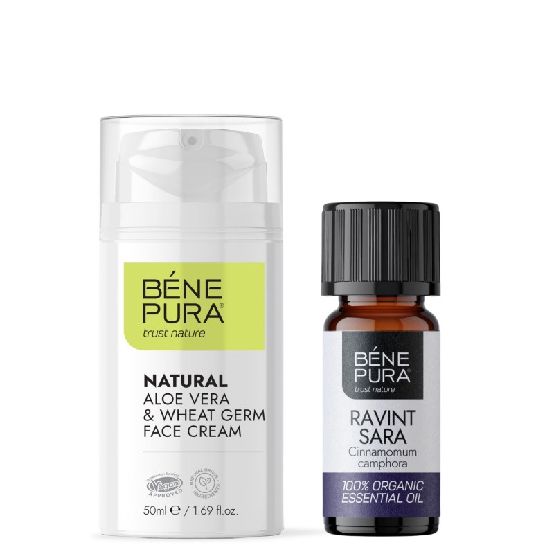 Krema za obraz z aloe vero in Bio Ravintsara Eterično olje - GMC