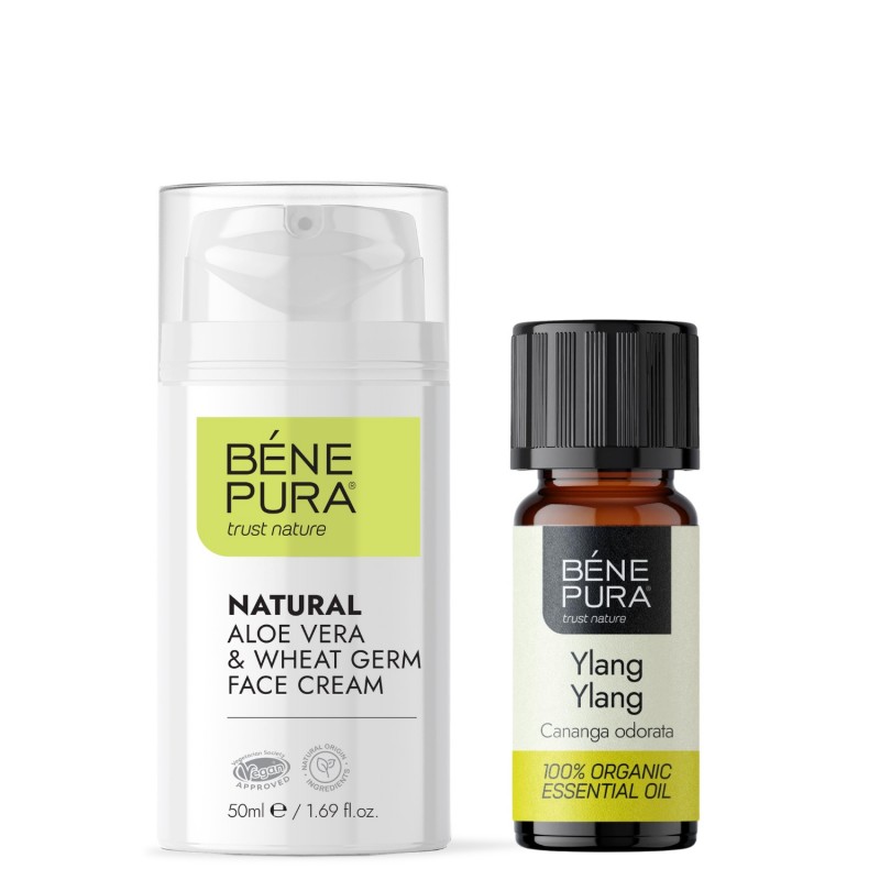 Krema za obraz z aloe vero in Bio Ylang ylang Eterično olje - GMC