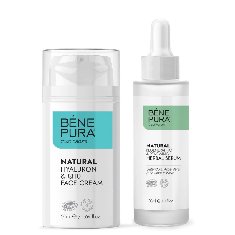 Hyaluron & Q10 krema za obraz in Regeneracijski serum za obraz - GMC