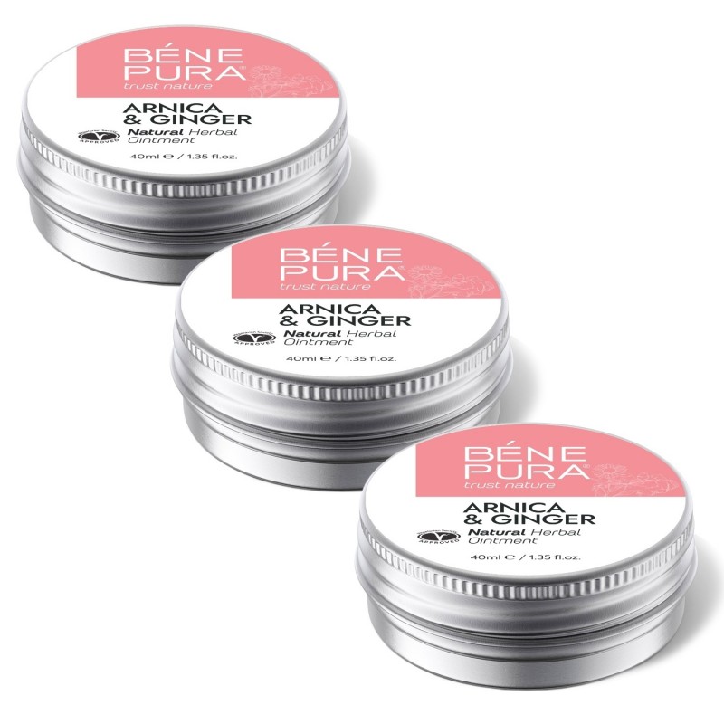 3x Mazilo za Modrice in Mišice z Arnike in Ingverjem - 40ml - Mazila za modrice
