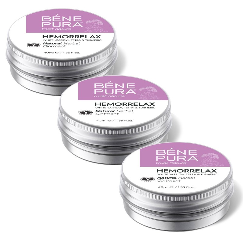 3x Mazilo za Hemoroide z Belim Rmanom, Tetro in Kurkumo - 40ml - 