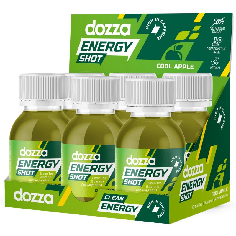 6x Pack DOZZA Energy Cool Apple Energy shot - 60ml - Primerjava izdelkov