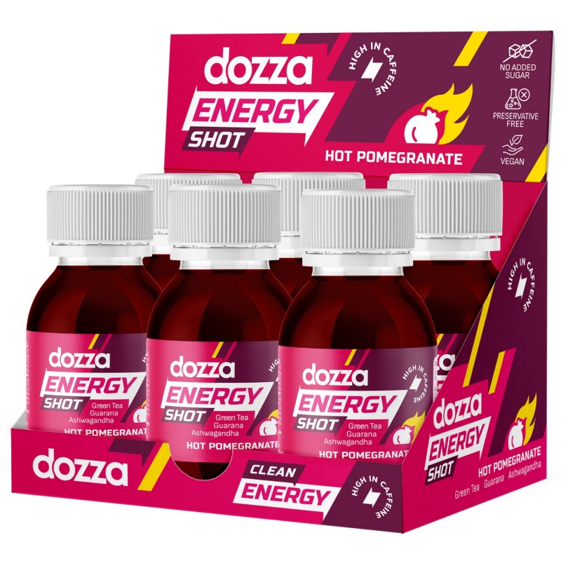 6x Pack DOZZA Energy Hot Pomegranate Energy shot - 60ml - Primerjava izdelkov