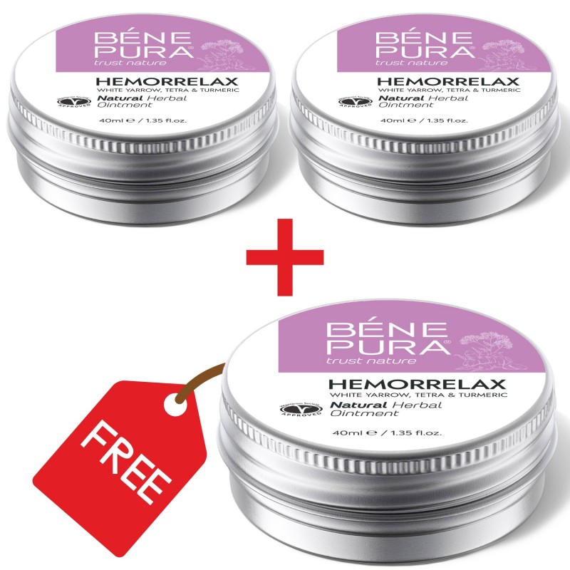 3x Mazilo za Hemoroide z Belim Rmanom, Tetro in Kurkumo - 40ml - Kompleti