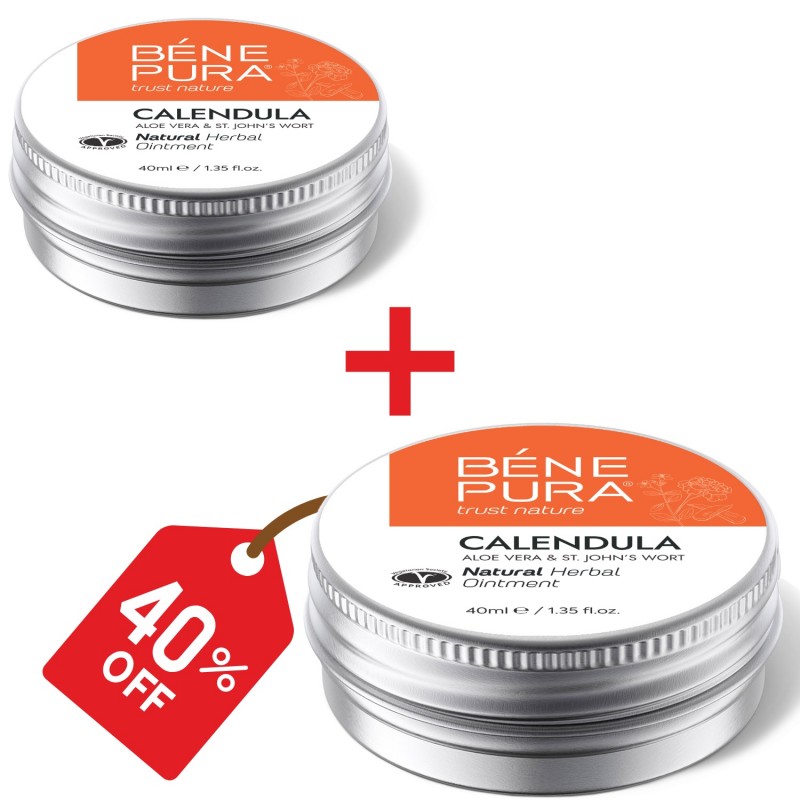 2x Mazilo za Opekline in Rane z Ognjičem, Aloe Vero in Šentjanževko - 40ml - Kompleti